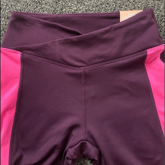 Victoria's Secret Pink Cozy Fleece Lined Leggings Luscious Plum Hot Pink XS - Picture 3 of 9
